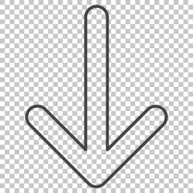 ok aşağı vektör simgesi