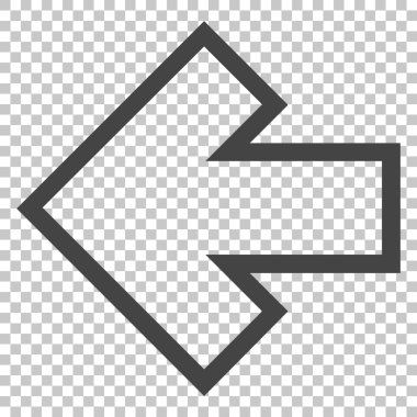 Ok sol vektör simgesi