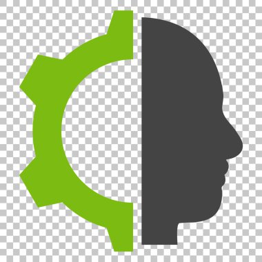 Cyborg dişli vektör simgesi