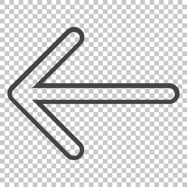 Ok sol vektör simgesi