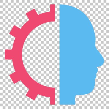 Cyborg dişli vektör simgesi