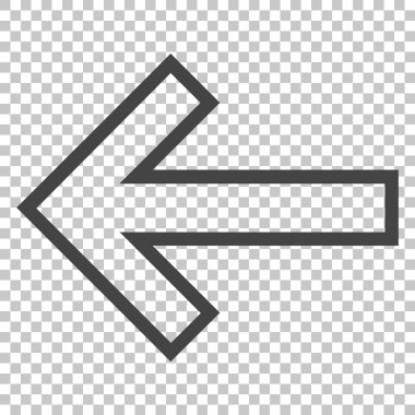 Ok sol vektör simgesi