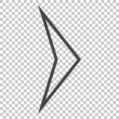 Ok ucu doğru vektör simgesi