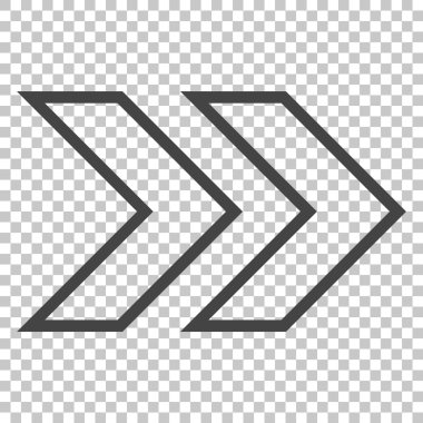 Üst karakter doğru vektör simgesi