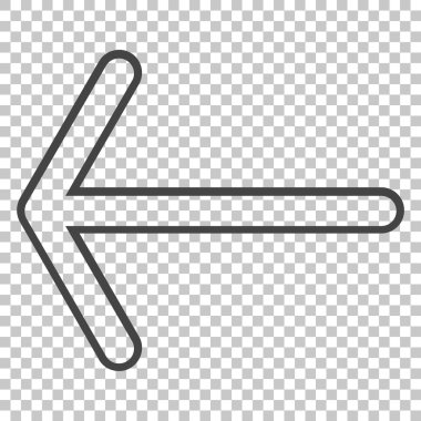 Ok sol vektör simgesi