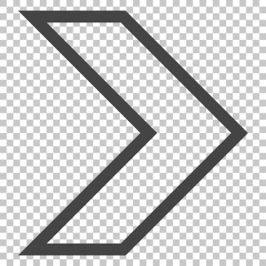 Ok ucu doğru vektör simgesi