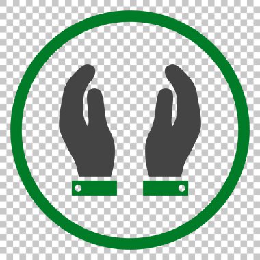 Bakım el vektör simgesi