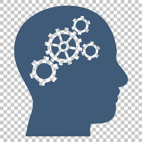Мозок Gears векторної Icon — стоковий вектор