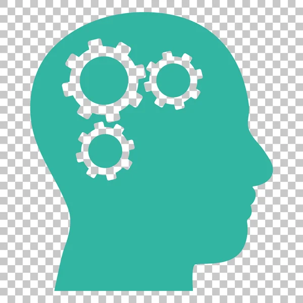 Мозок Gears векторної Icon — стоковий вектор