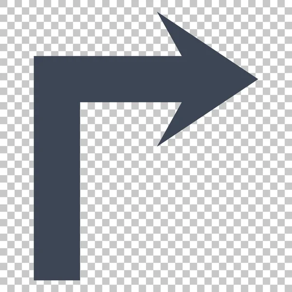 Tournez à droite Icône vectorielle — Image vectorielle