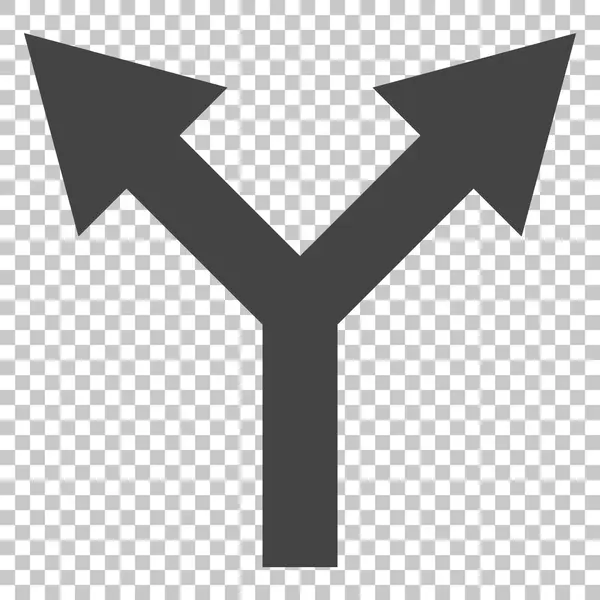 Bifurcación flecha hacia arriba icono del vector — Archivo Imágenes Vectoriales