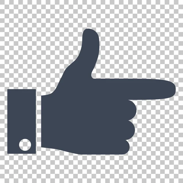 Puntero de mano Vector derecho Icono — Vector de stock