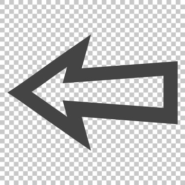 Ok sol vektör simgesi