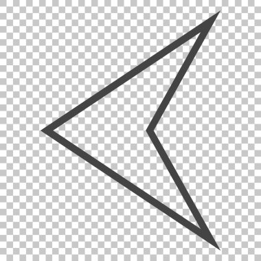 Ok ucu sol vektör simgesi