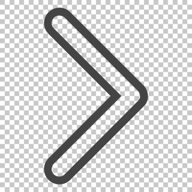 Ok ucu doğru vektör simgesi