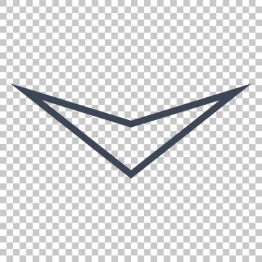 Vektör simgesi aşağı ok ucu