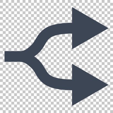 Split okları doğru vektör simgesi