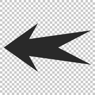 Ok sol vektör simgesi