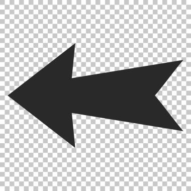 Ok sol vektör simgesi