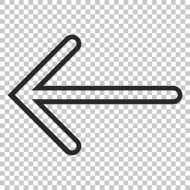 Ok sol vektör simgesi