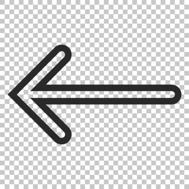 Ok sol vektör simgesi