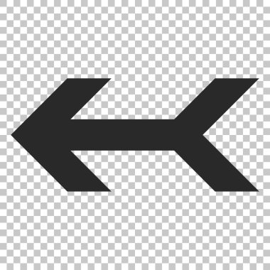 Ok sol vektör simgesi