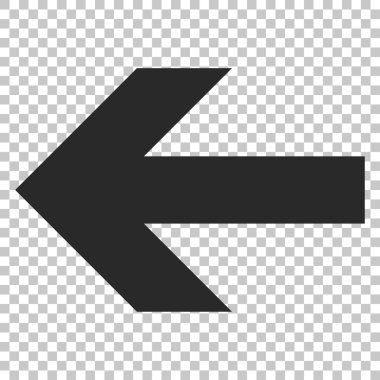 Ok sol vektör simgesi