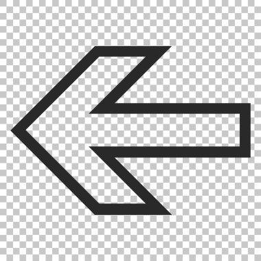 Ok sol vektör simgesi