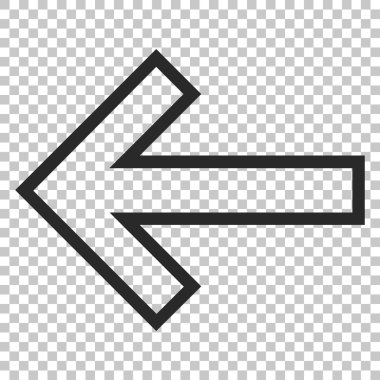 Ok sol vektör simgesi