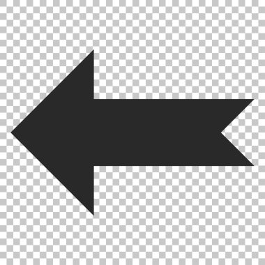 Ok sol vektör simgesi