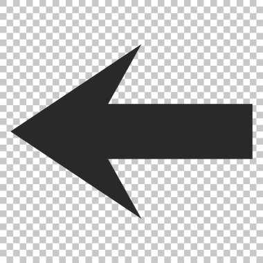 Ok sol vektör simgesi