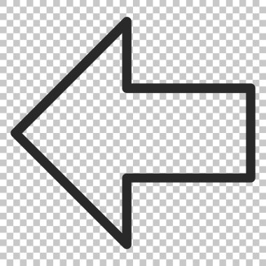 Ok sol vektör simgesi