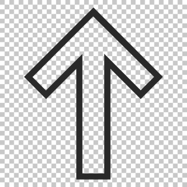 Yukarı Oklu Vektör Simgesi