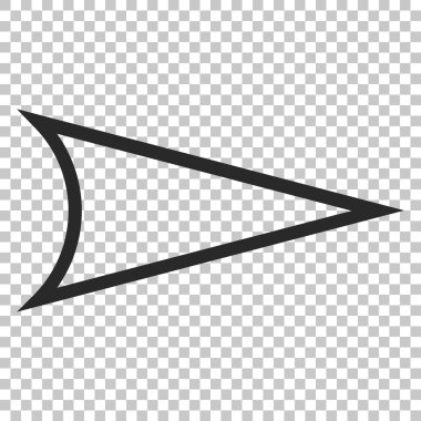 Ok ucu doğru vektör simgesi