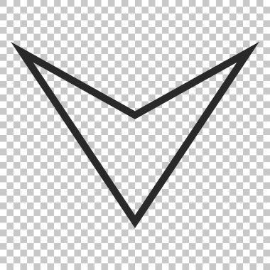 Vektör simgesi aşağı ok ucu