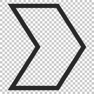 Ok ucu doğru vektör simgesi