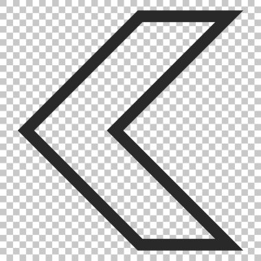 Ok ucu sol vektör simgesi