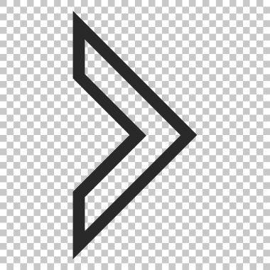 Ok ucu doğru vektör simgesi