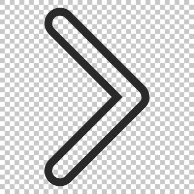 Ok ucu doğru vektör simgesi