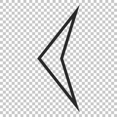 Ok ucu sol vektör simgesi