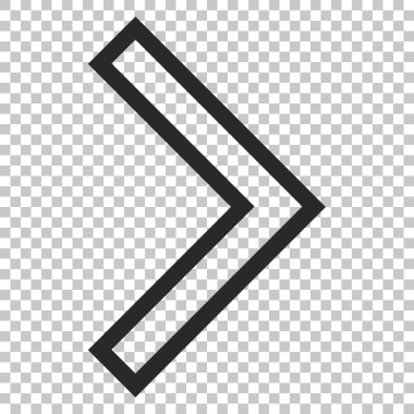 Ok ucu doğru vektör simgesi