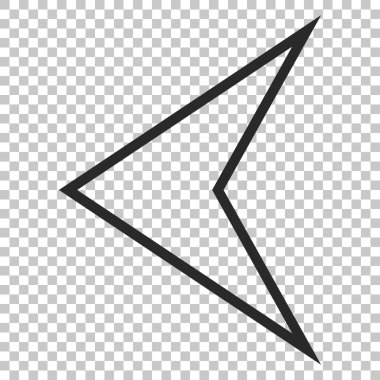 Ok ucu sol vektör simgesi