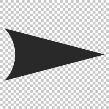 Ok ucu doğru vektör simgesi