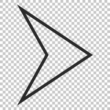 Ok ucu doğru vektör simgesi