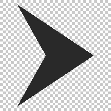 Ok ucu doğru vektör simgesi