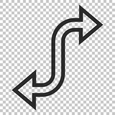 Eğri Exchange ok vektör simgesi