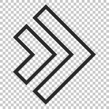 Yöne doğru vektör simgesi