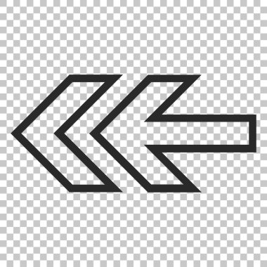 Yön sol vektör simgesi