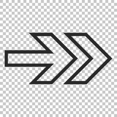 Yöne doğru vektör simgesi