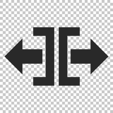 Yatay yöndeki vektör simge bölmek